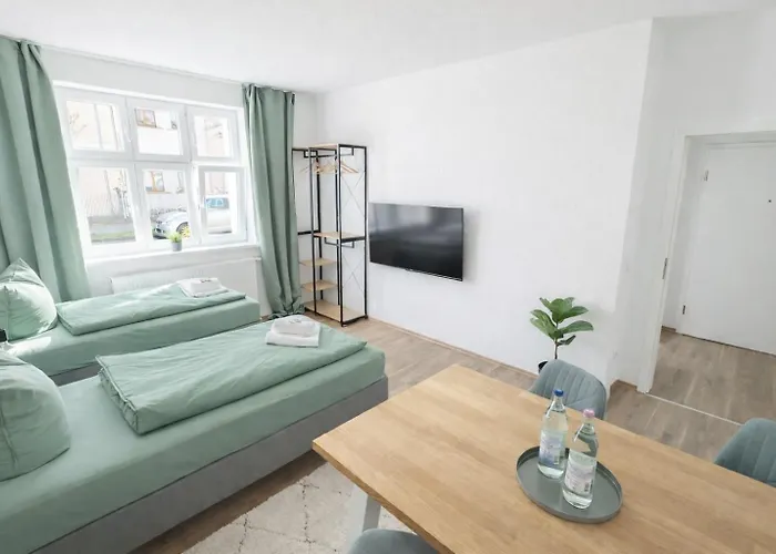 Apartmán Larooms - Ns02 - 4 Betten - Parkplatz - Waschmaschine - Naehe Infra Leuna - Ideal Fuer Teams Merseburg